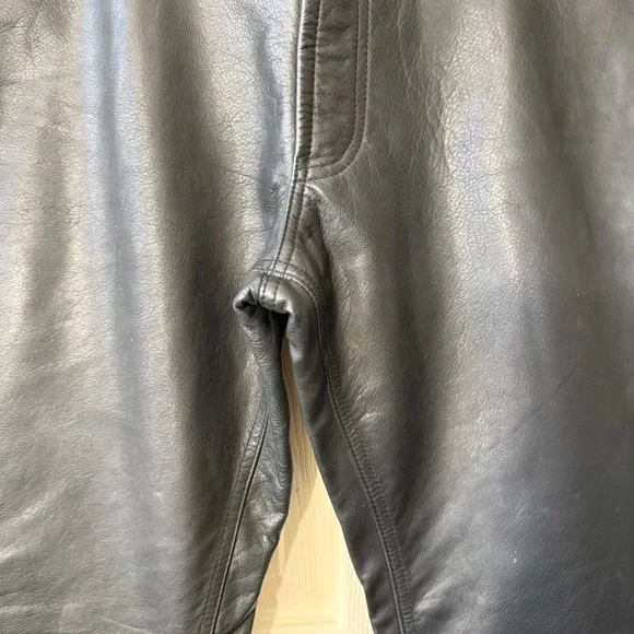 Vintage Gap Biker Straight Fit Genuine Leather Riding Pants Mens Size 38x32